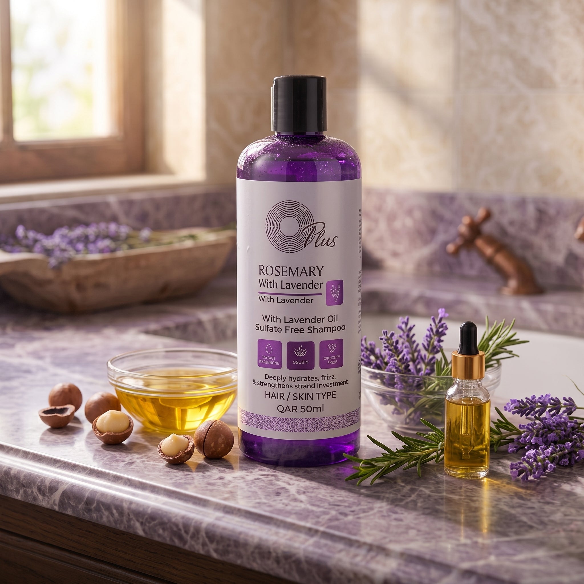OPlus Rosemary With Lavender Oil Sulfate Free Shampoo 500ml